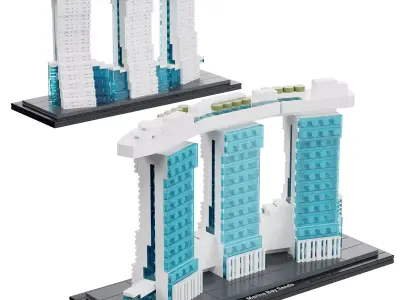 Lego - 21021 Marina Bay Sands 3D model 3D model