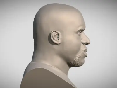 Shaquille ONeal bust 3D print model