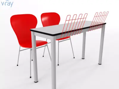 Music Classroom Desk 2 3D model