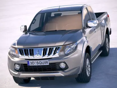 Mitsubishi L200 extended cab 2016 3D model