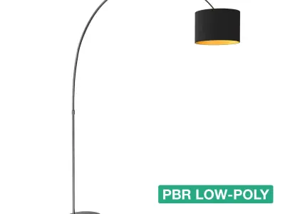 Floor Lamp - Almach - High- and Low-poly  3D Model Collection