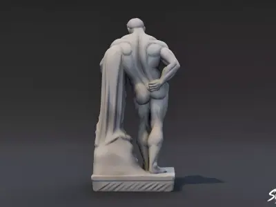 Farnese Hercules Low-poly 3D model