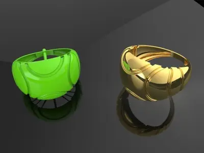 Simple but elegant rings 3D print model
