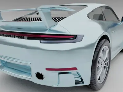 Porsche 911 Carrera S 2020 Low-poly 3D model