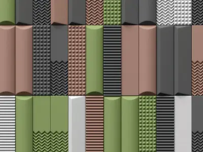 Tile Biscuit plain bianco 3D model