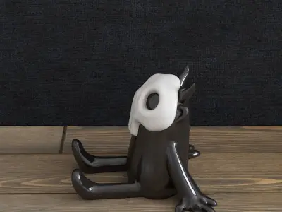 Creature Skull  character phone holder Free 3D print model