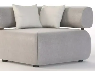 Dedon Brixx Sofa Module Corner Right Left 3D model