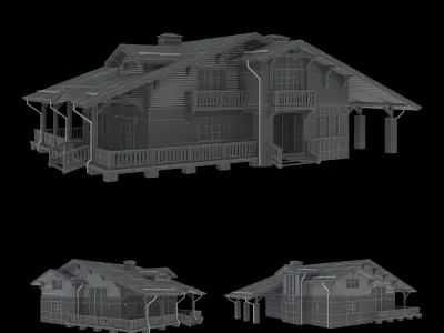 Chalet style cottage 3D model