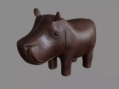 Leather Hippo Decoration 3D model