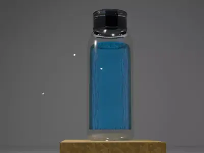 TRANSPARENT WATER BOTTLE 3D MODEL Free 3D model