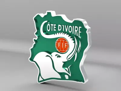 Cote d Ivoire National Soccer Team Logo 3D model