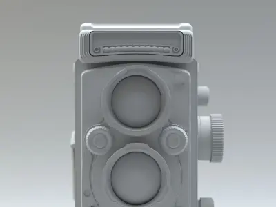 Rolleiflex camera retro 3D model