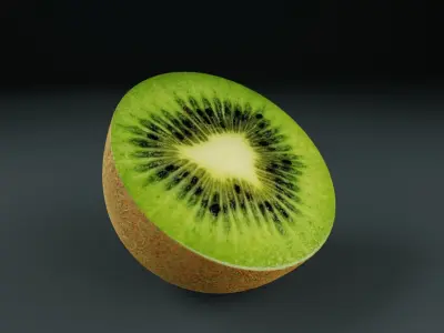 Fresh Kiwi Low-poly 3D model