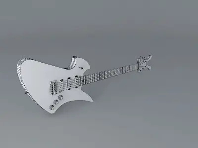 Weird guitar Free 3D model