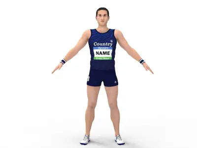 Athlete Runner 3D model