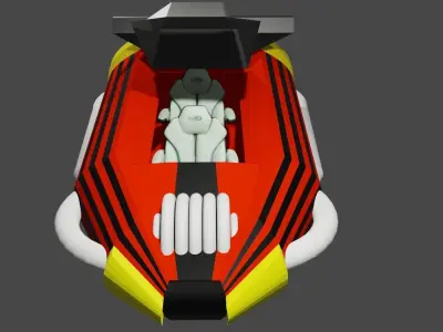 Submarine Car version M-S1CK Low-poly 3D model