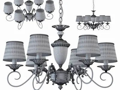 Suspended chandelier MW-Light Ariadne 450014106 3D model