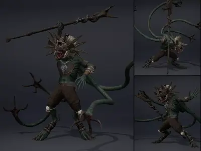 Mist Mage Tentacle Low-poly 3D model