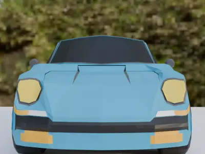 Porshe 911 1967 year Low-poly 3D model