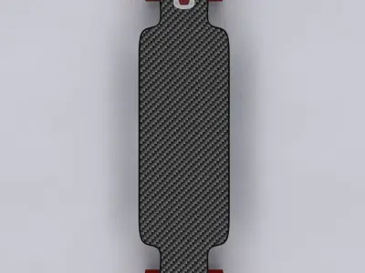 Longboard Skateboard 3D model
