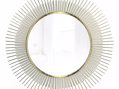 Pressler Sunburst Accent Mirror 3D model