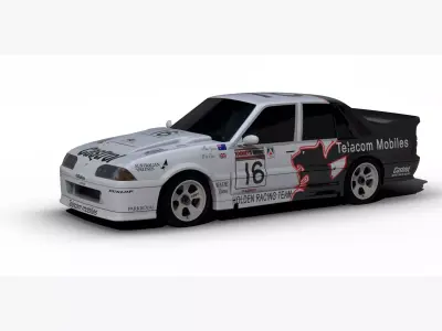 Holden Commodore VL Race Car 1990 Low-poly 3D model