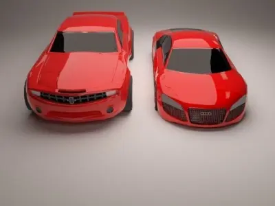 Cars 2 audi Low-poly 3D model