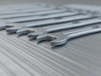 spanners ratchet wrench set 3D model