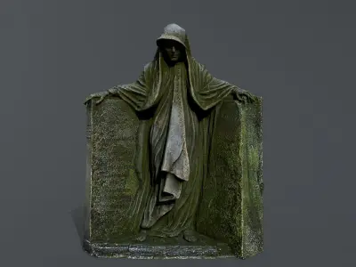 Dark Woman Low-poly 3D model