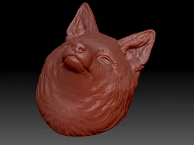 Fox Head 3D print model purchase