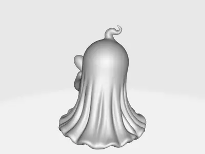 Cute Valentine Ghost Holding Heart Romantic Decor  3D print model