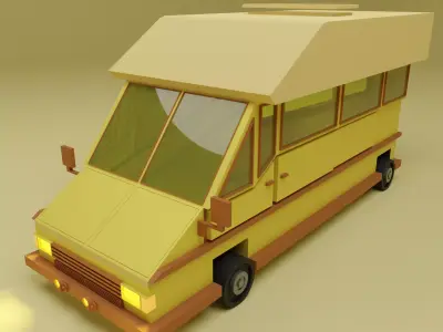 Lowpoly car 9 Low-poly 3D model