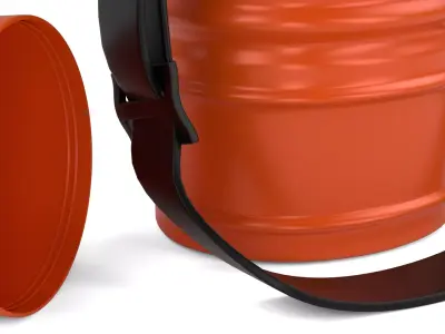 School Water Bottle Low-poly 3D model