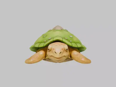 Island Turtle Low-poly 3D model