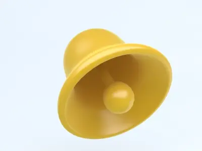 xmas bell Low-poly 3D model