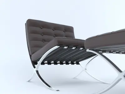 Barcelona Chair Set 3D model