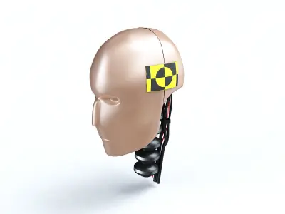 Male Crash Test Dummy Head 3D model