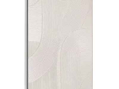 Plaster Two Photo Frame 539 Low-poly 3D model