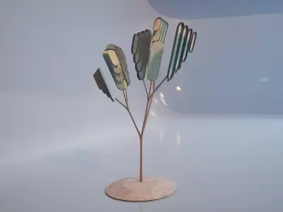 Conceptual shrub S1Av1  Low-poly 3D model