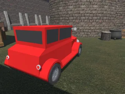 Classic Car Low Poly Free low-poly 3D model