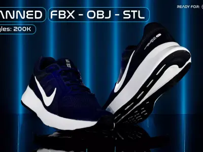 3D Scanned and Optimised Shoe - 2 3D model