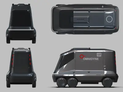 Low Poly SUBD Scifi Civilian Vehicle Low-poly 3D model