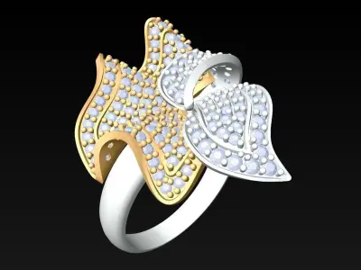 Leaf  Ring - N3207 3D print model