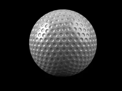 Golf ball and Tee set  3D model