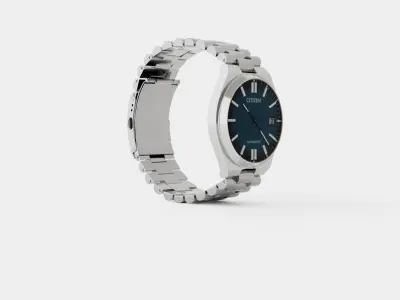 Analog Watch Low-poly 3D model
