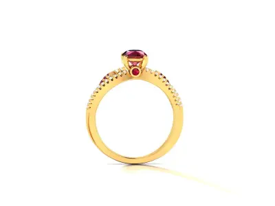 Solitaire Engagement Wedding Ring 3dm Render Detail  3D print model