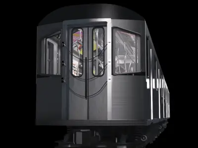 Subway car R142 Low-poly 3D model