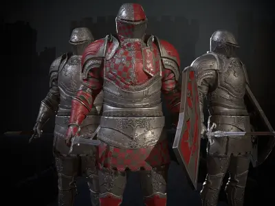 NPC Knight4 Low-poly 3D model