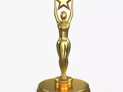 Award Trophy 08 Low-poly 3D model