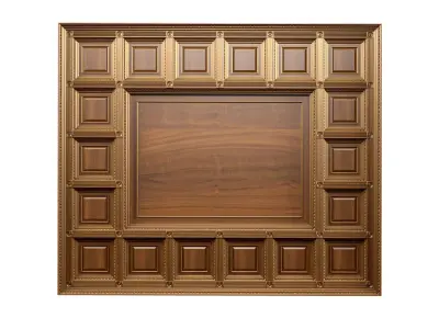 Classical coffered ceiling Set 3D model